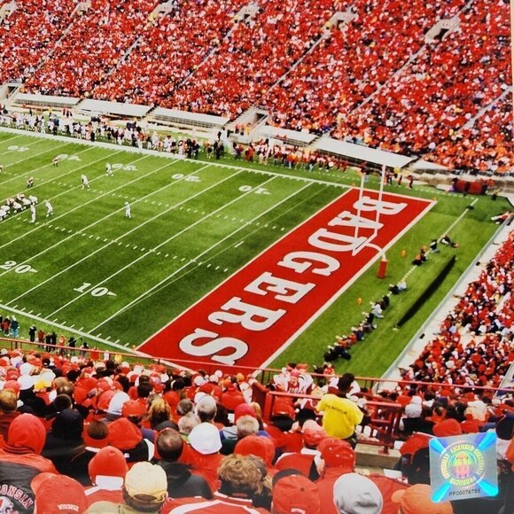 Framed Photo Wisconsin Badgers Football Stadium Official Licensed NCAA 2008 Game - Picture 3 of 12
